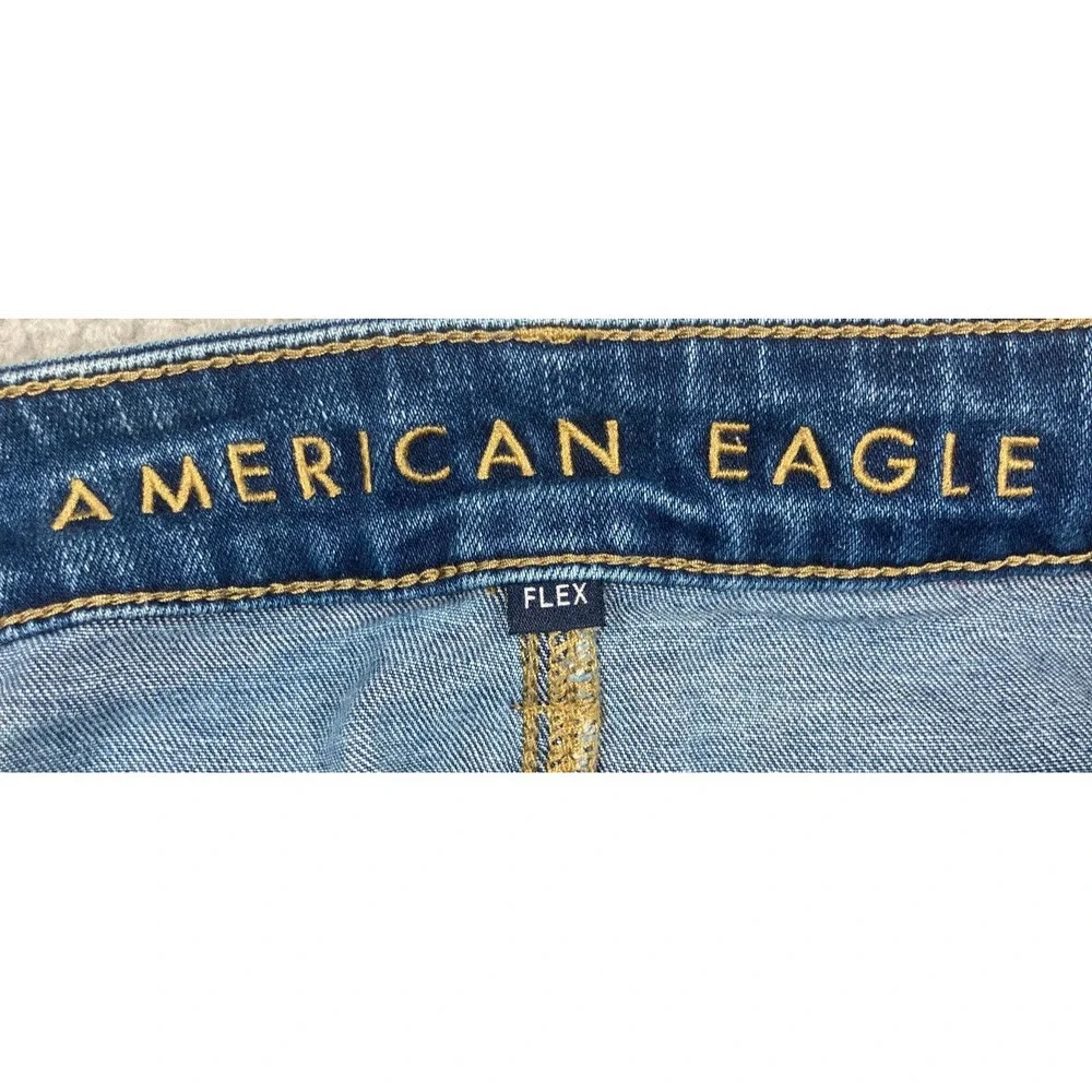 American Eagle‎ Jeans Men's 38x32 (36x31) Blue Distressed American Flex Denim